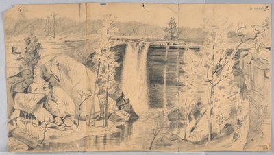 Waterfall by James Henry Moser