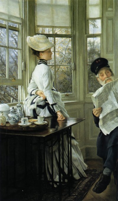Reading the News by James Jacques Joseph Tissot