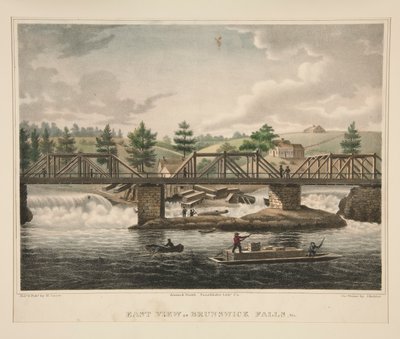 East View of Brunswick Falls, Me. by James Kidder