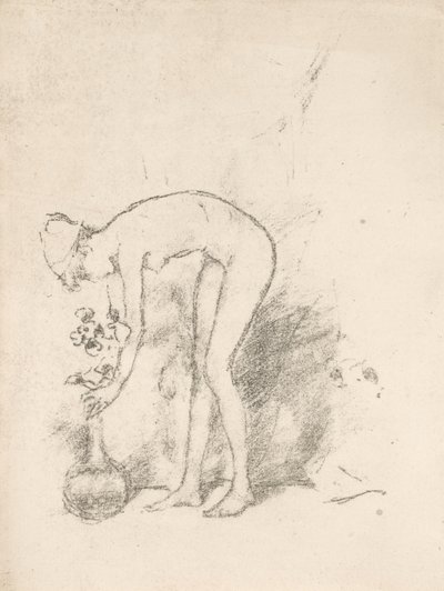 A Nude Model Arranging Flowers by James Abbott McNeill Whistler