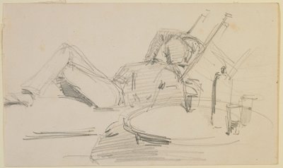 A Man Reclining on a Bed by James Abbott McNeill Whistler