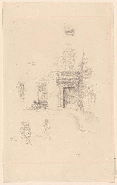Courtyard, Chelsea Hospital by James Abbott McNeill Whistler