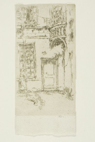 Courtyard, Rue P. L. Courier, Tours by James Abbott McNeill Whistler