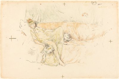 Draped Figure, Reclining by James Abbott McNeill Whistler