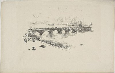 Evening, Little Waterloo Bridge by James Abbott McNeill Whistler