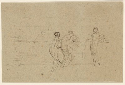 Figures by a Railing by James McNeill Whistler