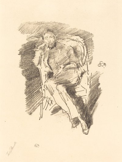 Firelight: Joseph Pennell, No. 2 by James Abbott McNeill Whistler