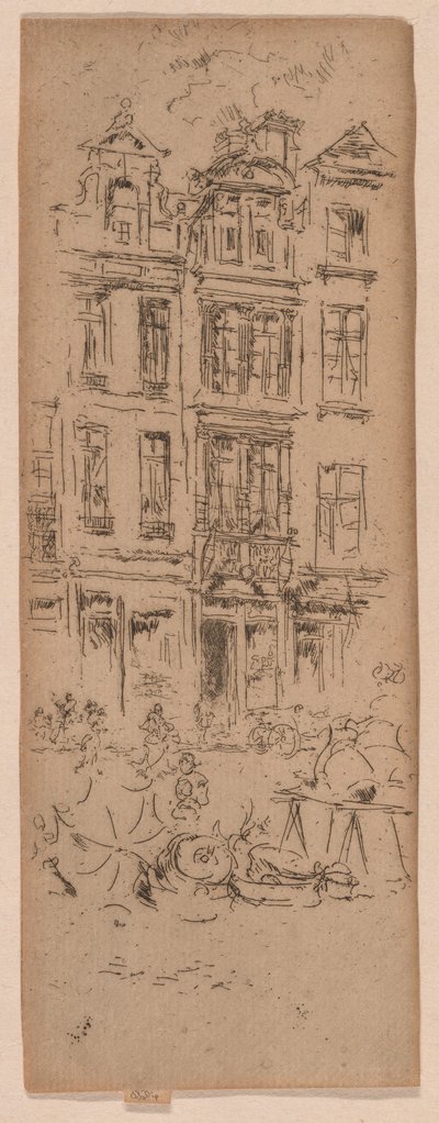 Flower Market, Brussels by James Abbott McNeill Whistler