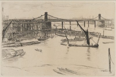 Old Hungerford Bridge by James Abbott McNeill Whistler