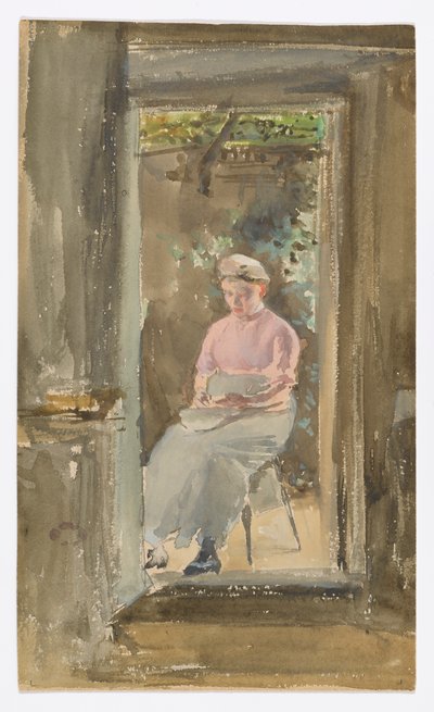 Pink Note–Shelling Peas by James Abbott McNeill Whistler