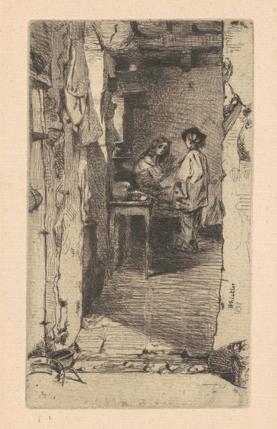 Rag Pickers, Quartier Mouffetard, Paris by James Abbott McNeill Whistler