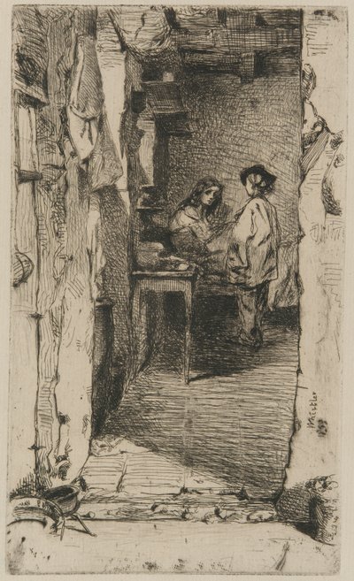 Rag Pickers, Quartier Mouffetard, Paris by James Abbott McNeill Whistler