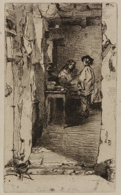 Rag Pickers, Quartier Mouffetard, Paris by James Abbott McNeill Whistler