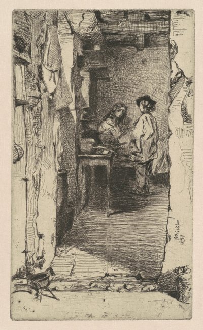 Rag Pickers, Quartier Mouffetard, Paris by James Abbott McNeill Whistler