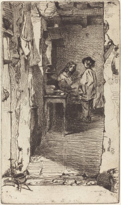 Rag Pickers, Quartier Mouffetard, Paris by James Abbott McNeill Whistler