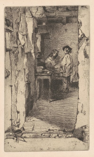 Rag Pickers, Quartier Mouffetard, Paris by James Abbott McNeill Whistler