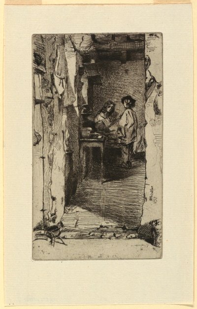 Rag Pickers, Quartier Mouffetard, Paris by James Abbott McNeill Whistler