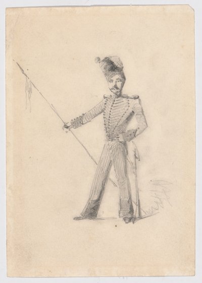 Soldier with Lance by James Abbott McNeill Whistler
