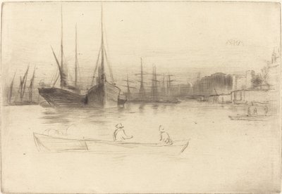 Steamboats off the Tower by James Abbott McNeill Whistler