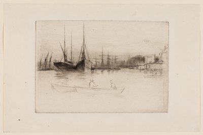 Steamboats off the Tower by James Abbott McNeill Whistler