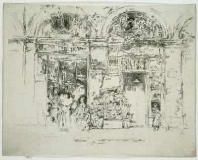 Sunflowers, Marché St Germain, Paris by James Abbott McNeill Whistler