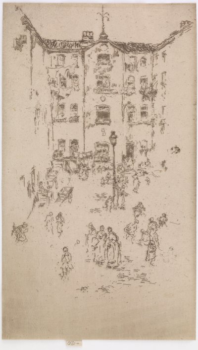 The Courtyard, Brussels by James Abbott McNeill Whistler