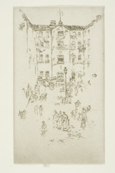 The Courtyard, Brussels by James Abbott McNeill Whistler