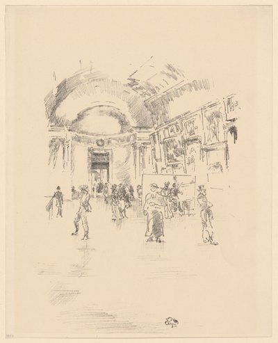 The Long Gallery, Louvre by James Abbott McNeill Whistler