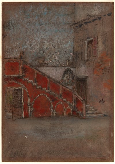 The Staircase: Note in Red by James Abbott McNeill Whistler
