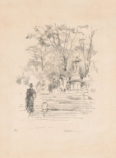 The Steps, Luxembourg by James Abbott McNeill Whistler