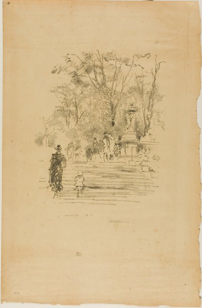 The Steps, Luxembourg by James Abbott McNeill Whistler