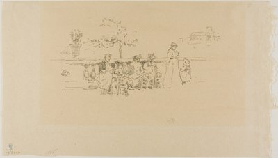 The Terrace, Luxembourg by James Abbott McNeill Whistler