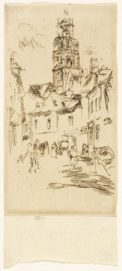 Tour Saint Antoine, Loches by James Abbott McNeill Whistler
