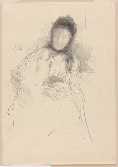 Unfinished Sketch of Lady Haden by James Abbott McNeill Whistler