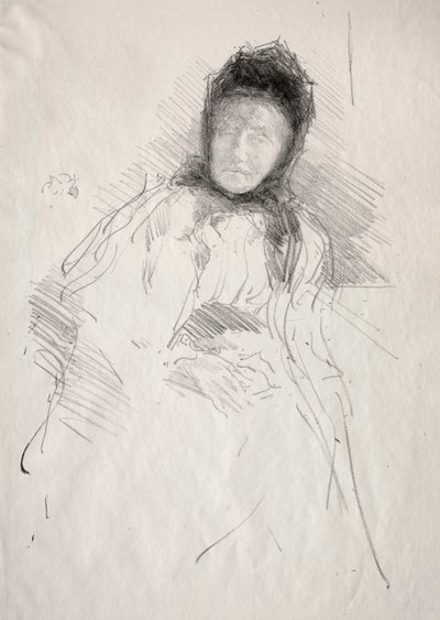 Unfinished Sketch of Lady Haden by James McNeill Whistler