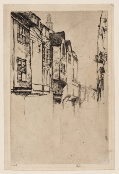 Wych Street, London by James Abbott McNeill Whistler
