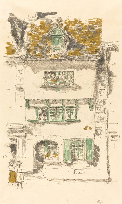 Yellow House, Lannion by James Abbott McNeill Whistler
