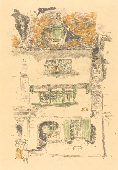 Yellow House, Lannion by James Abbott McNeill Whistler