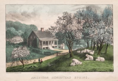 American Homestead, Spring by James Merritt Ives