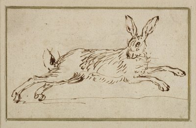 A Hare Running, With Ears Pricked by James Seymour