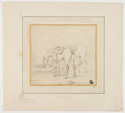 Two Horses Drinking by James Seymour