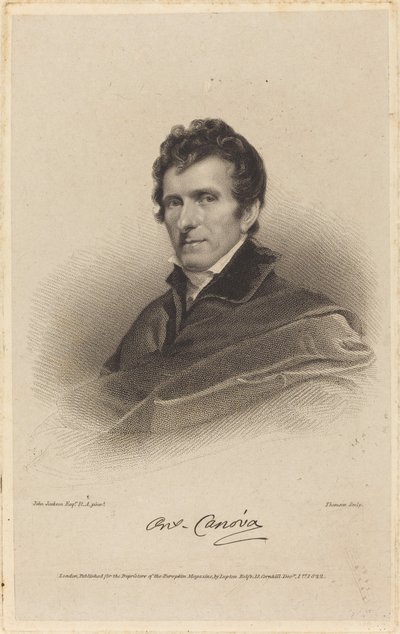 Antonio Canova by James Thomson possibly after John Jackson