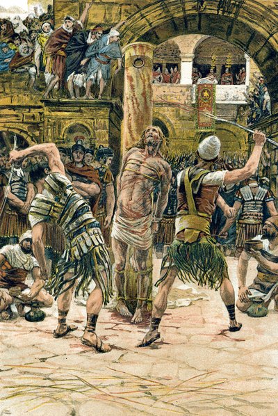 Jesus scourged on the face by James Tissot