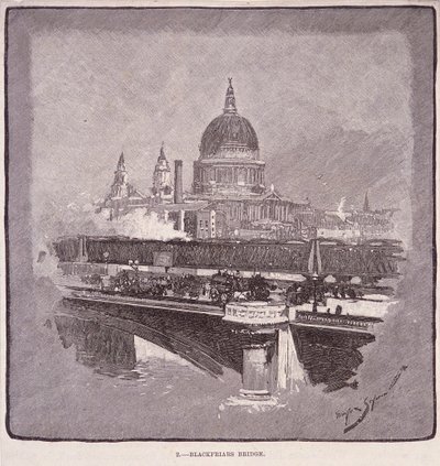 Blackfriars Bridge, London, 1796 by James Walker