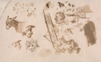 A Sheet of Slight Sketches by James Ward