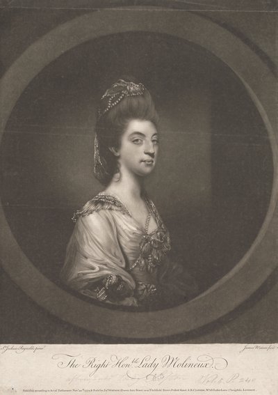 Isabella Molyneux (née Stanhope), Countess of Sefton by James Watson