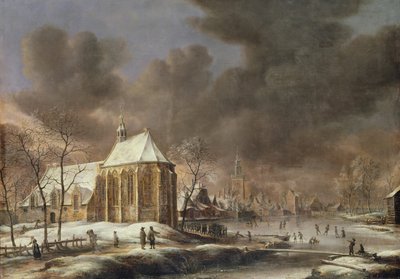 The Church of Nieukoop by Jan Abrahamsz. Beerstraten
