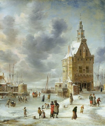 The City Gate of Hoorn by Jan Abrahamsz. Beerstraten