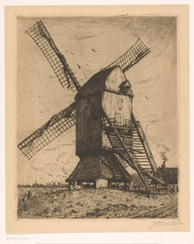 Mill by Jan Antonius van Schooten (signed by artist)