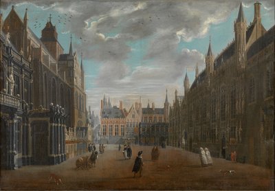 Burg Square in Bruges by Jan Baptist van Meunincxhove